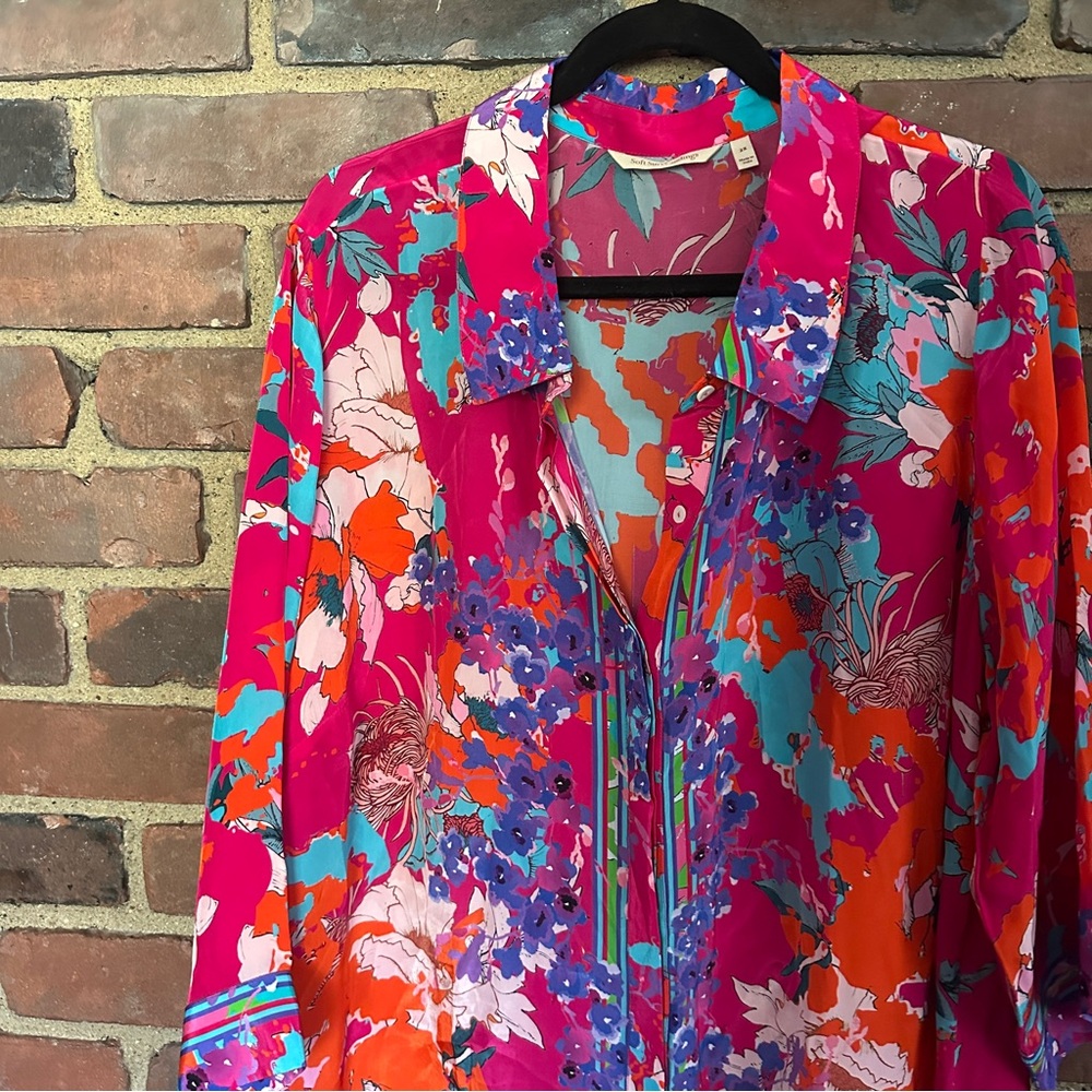 Soft Surroundings Garden Path Shirt Dress plus size 2X